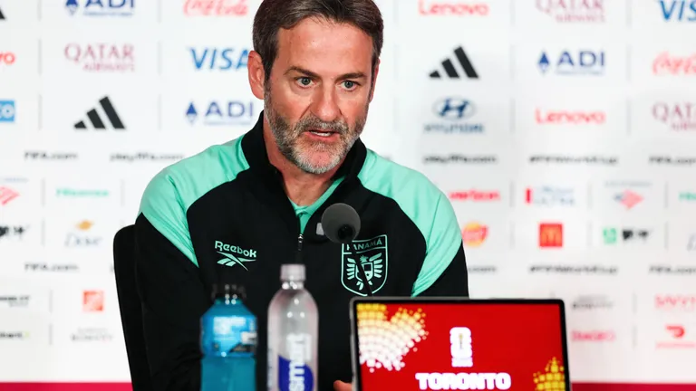 TORONTO, ONTARIO - JUNE 22: Head coach Thomas Christiansen of Panama speaks to media during a press conference one day ahead of the FIFA World Cup 2026 Group L match between Panama and Croatia at Toronto Stadium on June 22, 2026 in Toronto, Ontario.   Megan Briggs/Getty Images/AFP (Photo by Megan Briggs / GETTY IMAGES NORTH AMERICA / Getty Images via AFP)