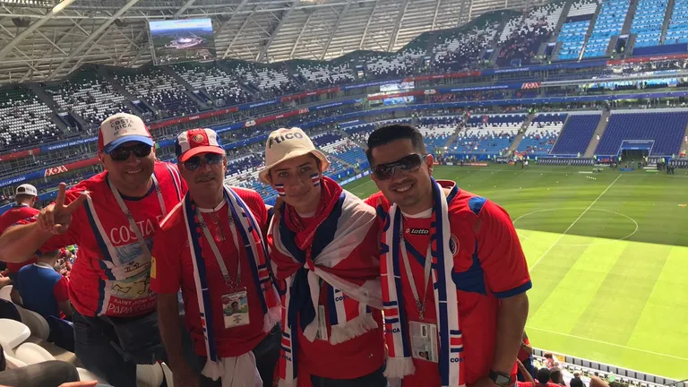Aficionados de la selección de Costa Rica en el mundial Rusia 2018