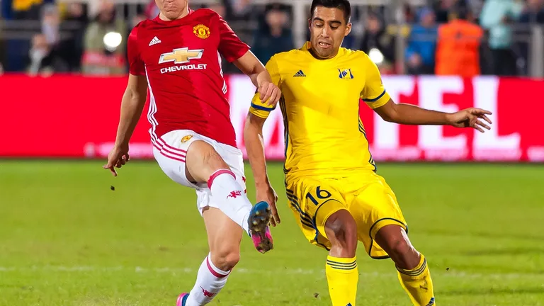 Manchester United footballer Ander Herrera in 2017 UEFA Europa league match in Rostov, Russia.