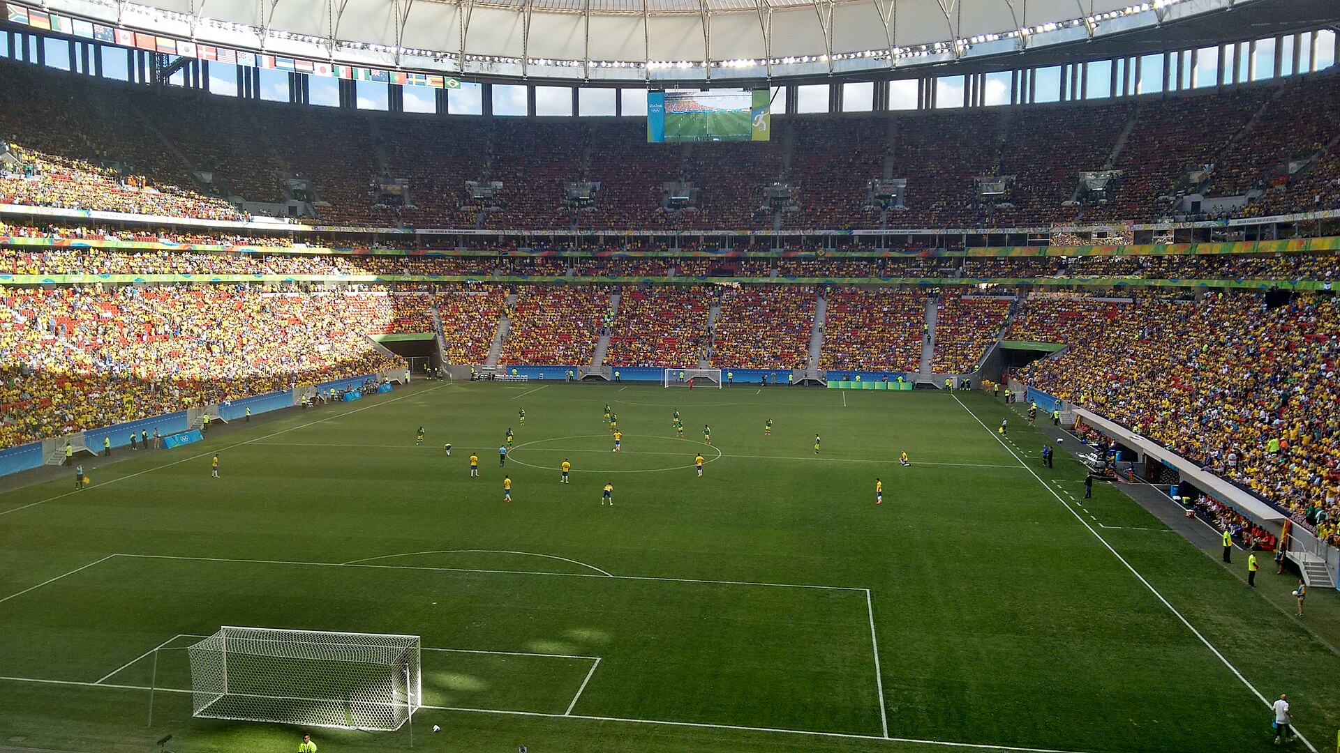 Brazil v South África match at the Rio 2016 men's football tournament in Brasília.