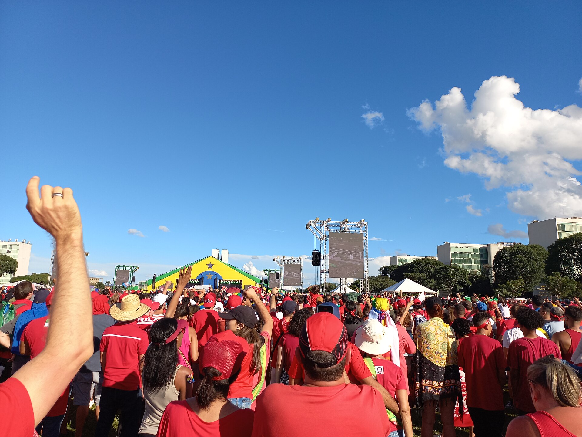 Foto da solenidade de posse de Luiz Inácio Lula da Silva, em Brasília, em 1° de janeiro de 2023.