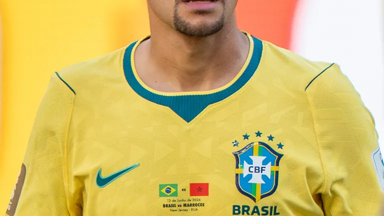Bruno Guimaraes during Brazil v Morocco on 13 June 2026 at the 2026 FIFA World Cup at NY/NJ Stadium in East Rutherford, NJ