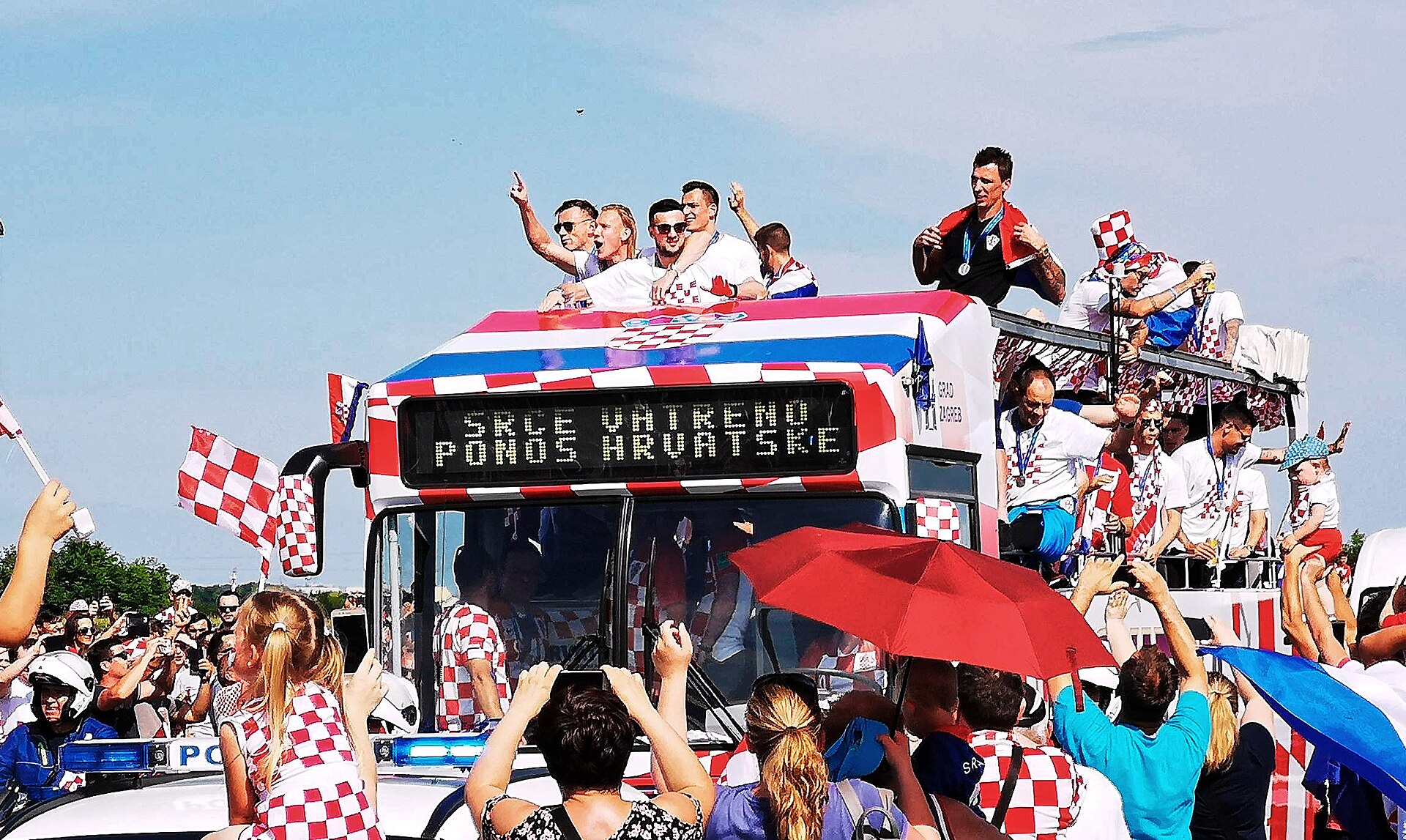 Arrival of Croatian natonal football team, World Cup 2018 silver medal winners in Zagreb /taken with Huawi P20 Pro /