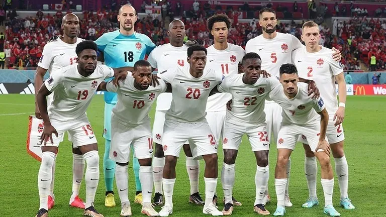 Canada national football team on the world cup 2022 in Qatar. First game against Belgium.