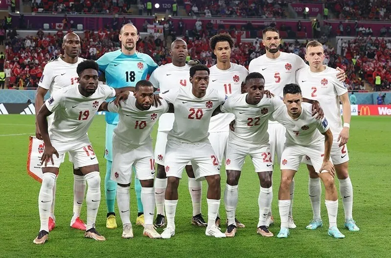 Canada national football team on the world cup 2022 in Qatar. First game against Belgium.