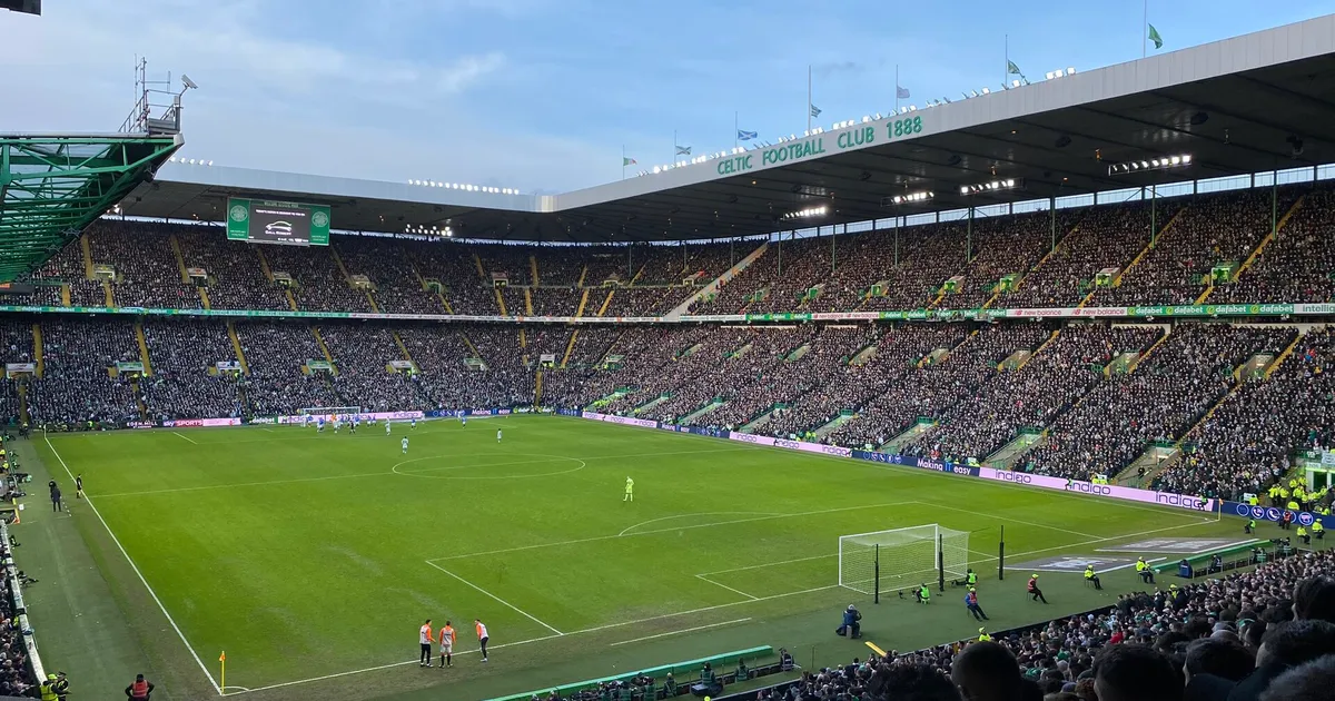 The sold out Celtic Park during the Old Firm Derby between Celtic FC and Glasgow Rangers