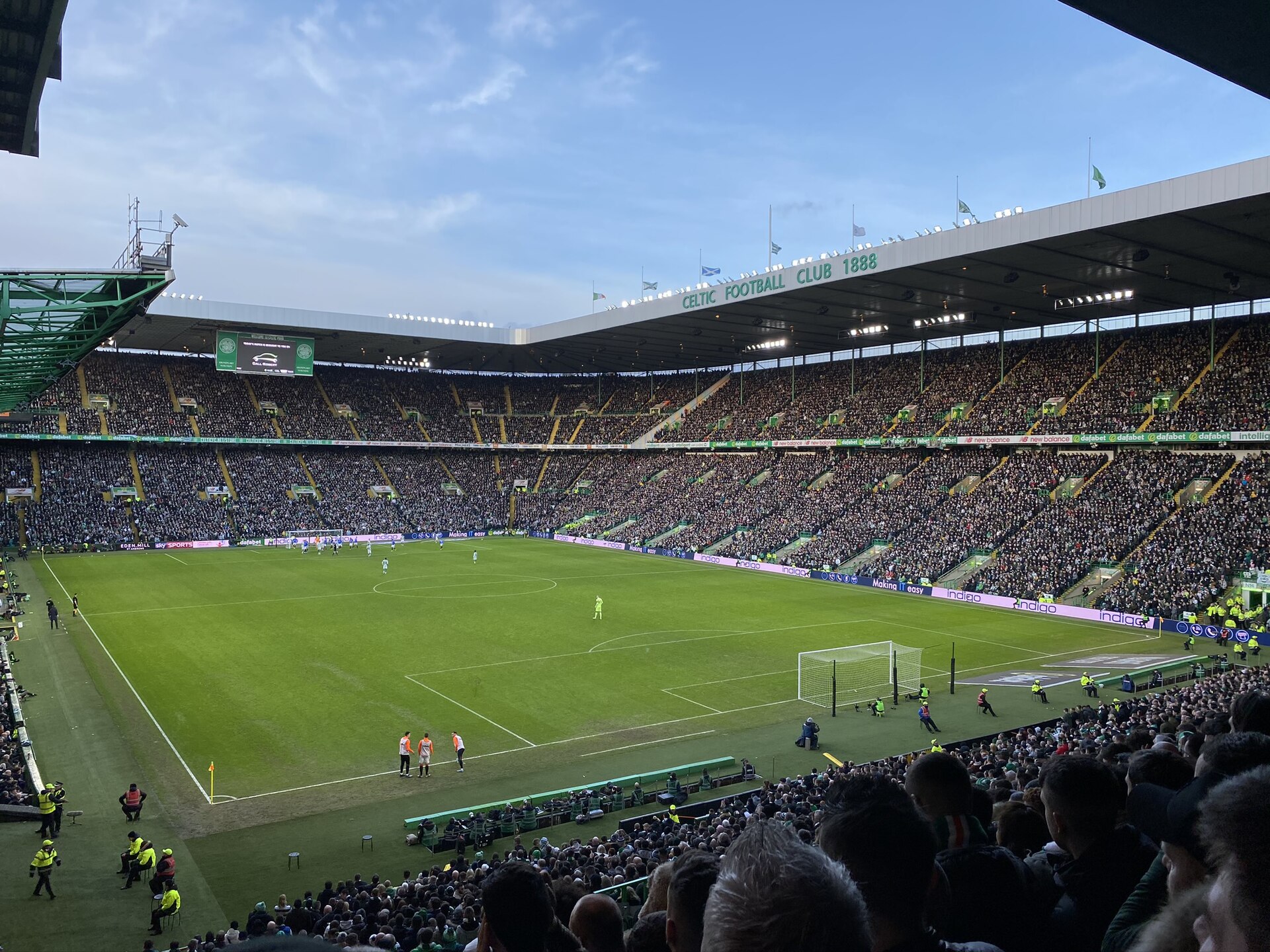 The sold out Celtic Park during the Old Firm Derby between Celtic FC and Glasgow Rangers