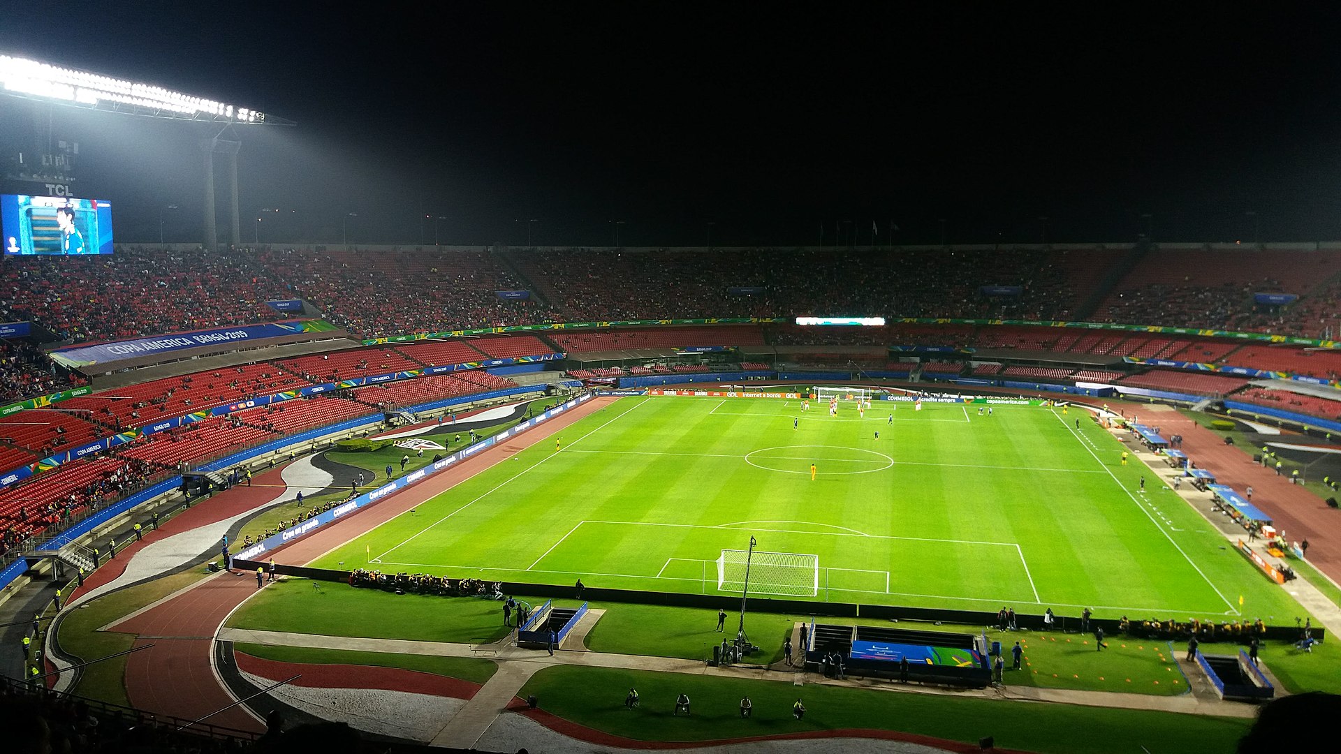 Jogo de futebol na Copa América, entre Chile (4) e Japão (0), realizado no Morumbi, São Paulo