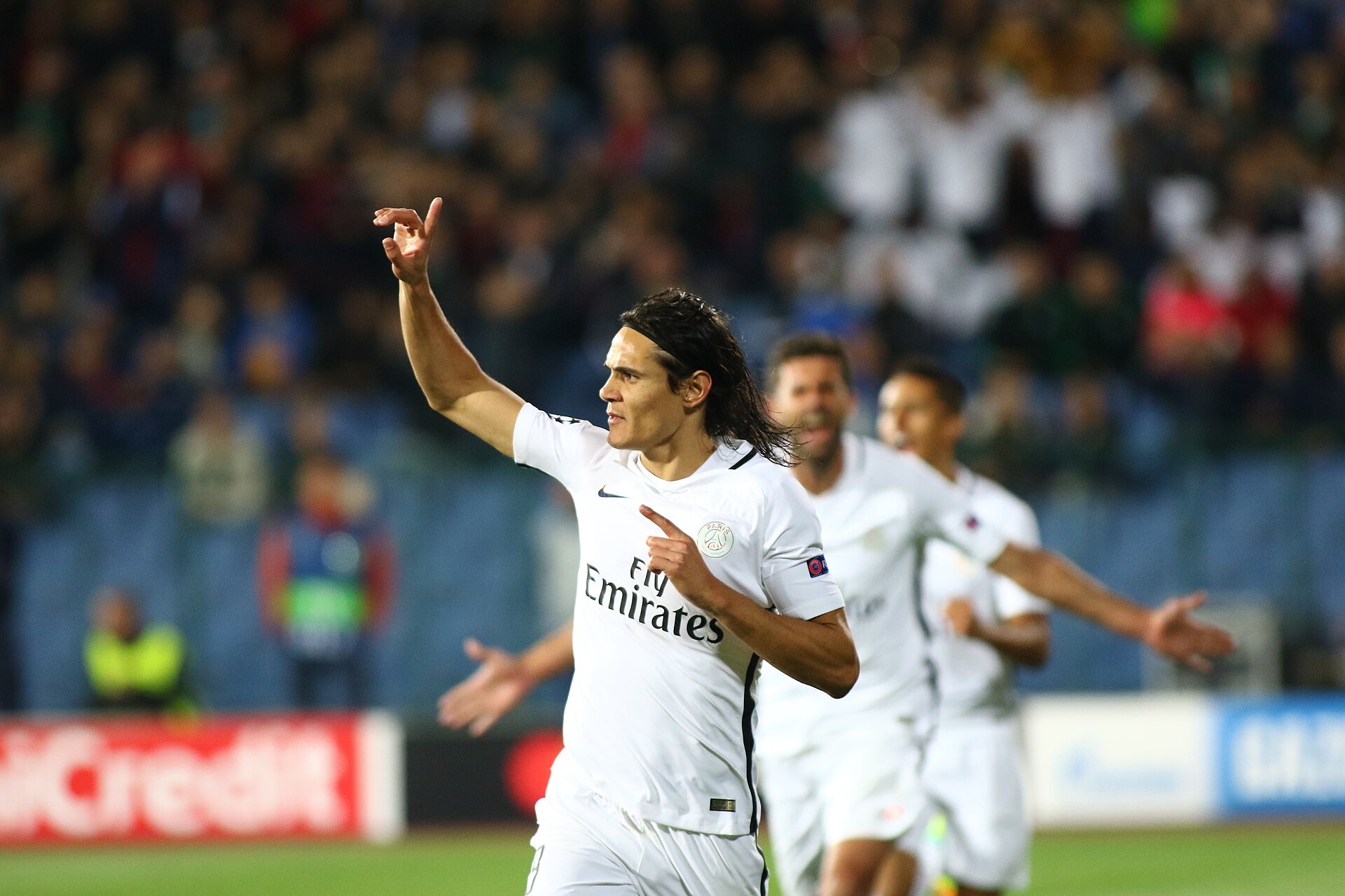Edinson Roberto Cavani with PSG team