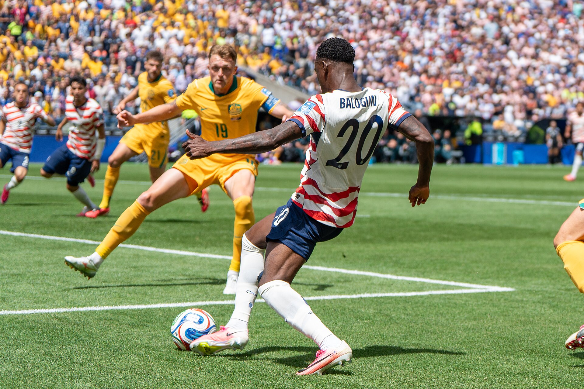 Folarin Balogun during United States v Australia on 19 June 2026 at the 2026 FIFA World Cup