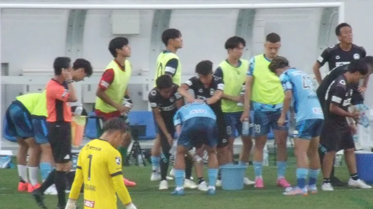 Football Cooling Break Time at Hanazono Rubgy Stadium