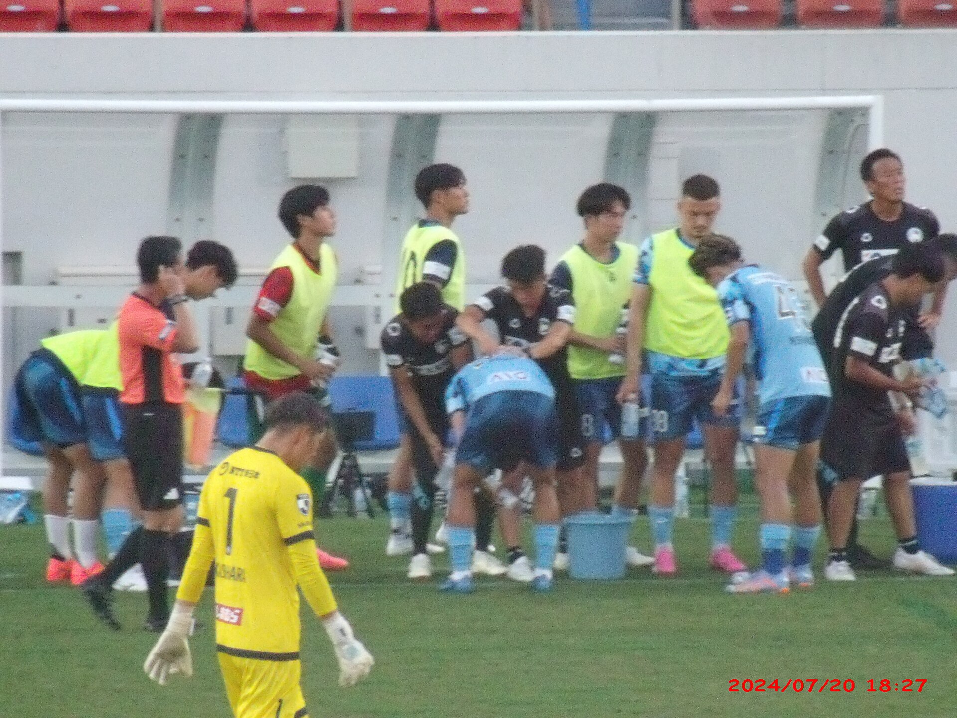 Football Cooling Break Time at Hanazono Rubgy Stadium