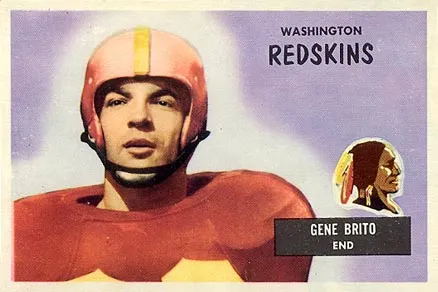 American football player Gene Brito - 1955 Bowman on a 1955 Bowman card.
