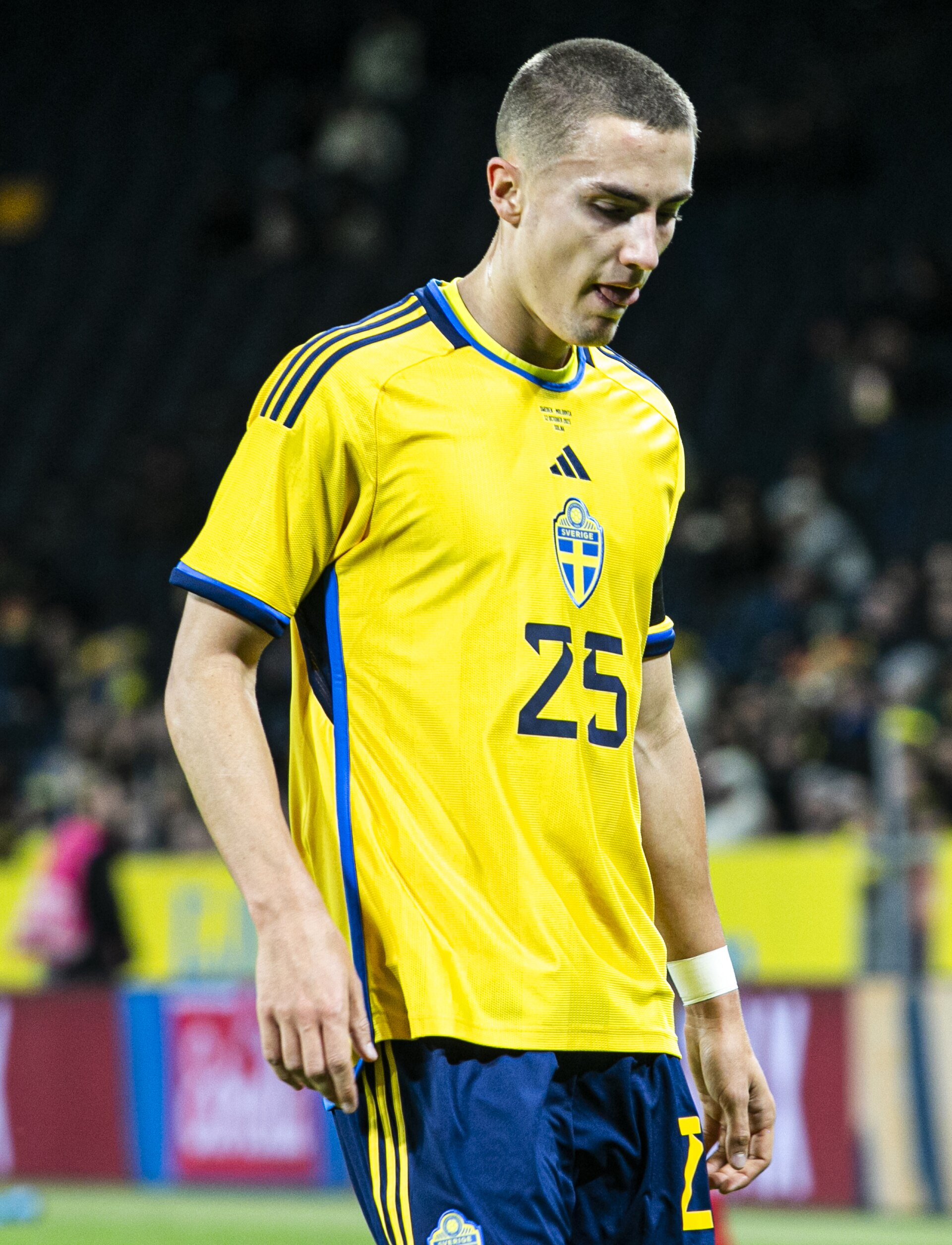 Gustaf Lagerbielke during the match won 3-1 in Solna on 12 October 2023 against Moldova.