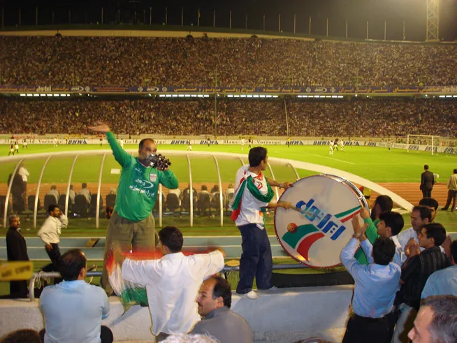 National Football Team of Iran fans in Azadi Stadium, during Iran-Germany friendly match.
