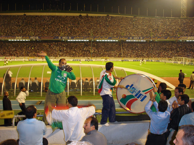 National Football Team of Iran fans in Azadi Stadium, during Iran-Germany friendly match.