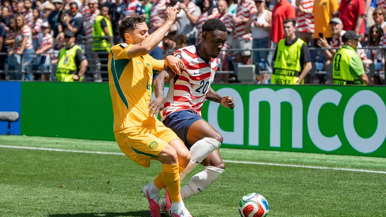 Jacob Italiano Folarin Balogun during United States v Australia on 19 June 2026 at the 2026 FIFA World Cup