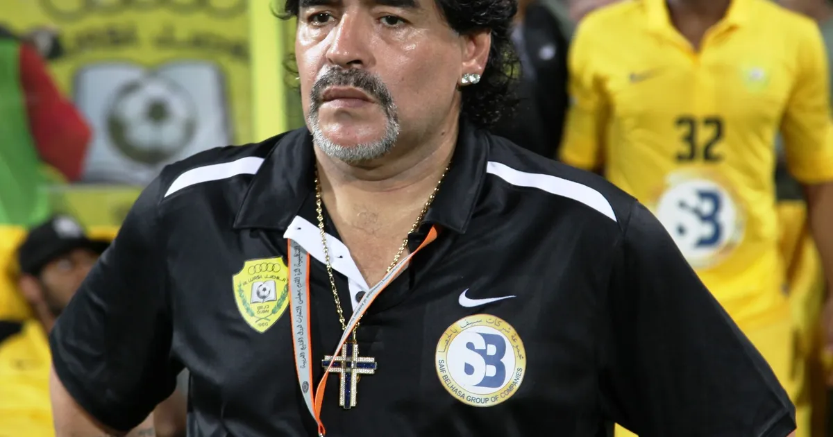 Diego Maradona at 2012 GCC Champions League final