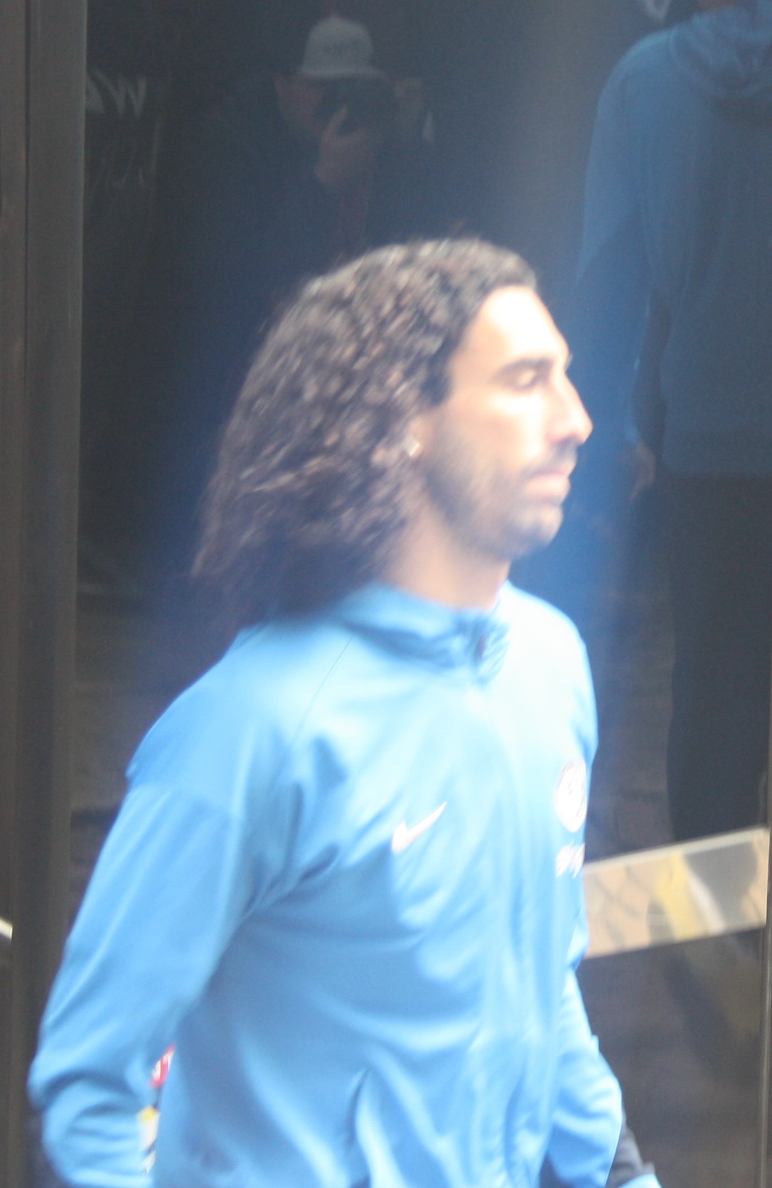 Marc Cucurella arriving at Craven Cottage prior to the Premier League match between Fulham and Chelsea on 20 April 2025.