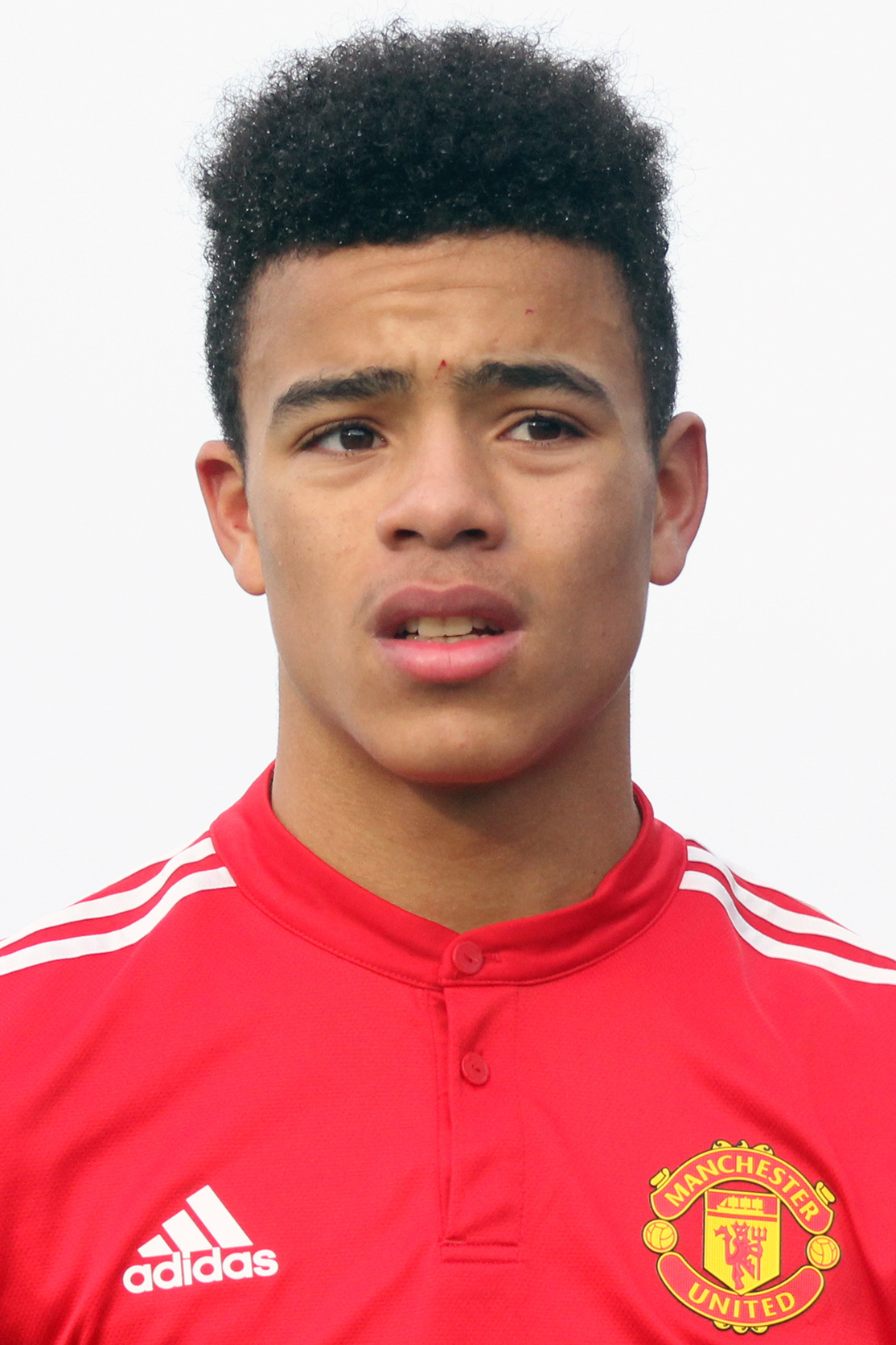 Mason Greenwood of Manchester United after the U18 Premier League match against Liverpool at The Cliff, Salford, England on Saturday 9 December 2017.