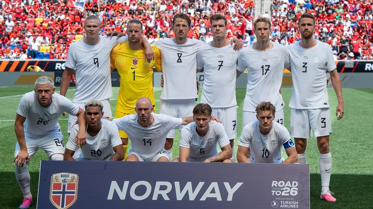 Norway Starting XI during Morocco v Norway 7 June 2026