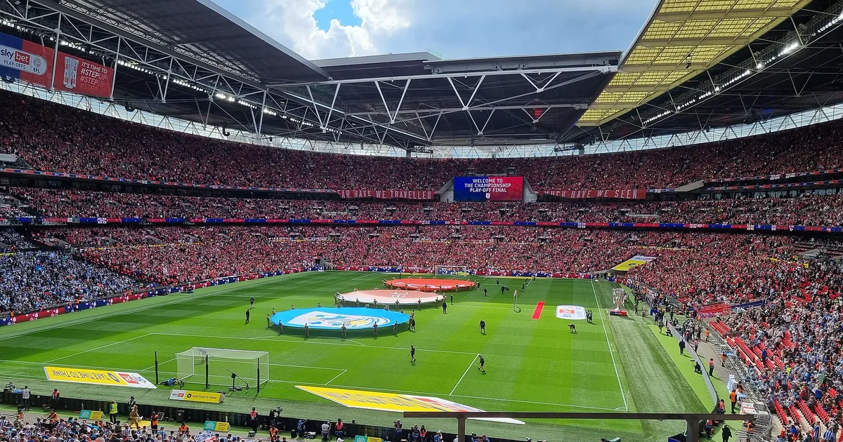 Nottingham Forest F.C. vs Huddersfield Town A.F.C. Play-Off Final 2021-22, photo taken before kick-off.