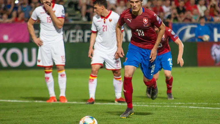 Patrik Schick at EURO 2020 Qualifying Round Czech Republic-Montenegro (10/6/2019, Ander Stadium, Olomouc)