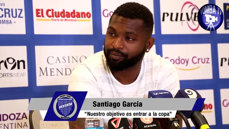 Football player Santiago "Morro" García in 2018