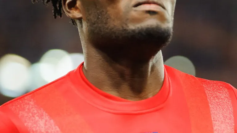 Ghanaian footballer Thomas Partey on 1 October 2019, before the UEFA Champions League match between Atlético Madrid and Lokomotiv in Moscow.