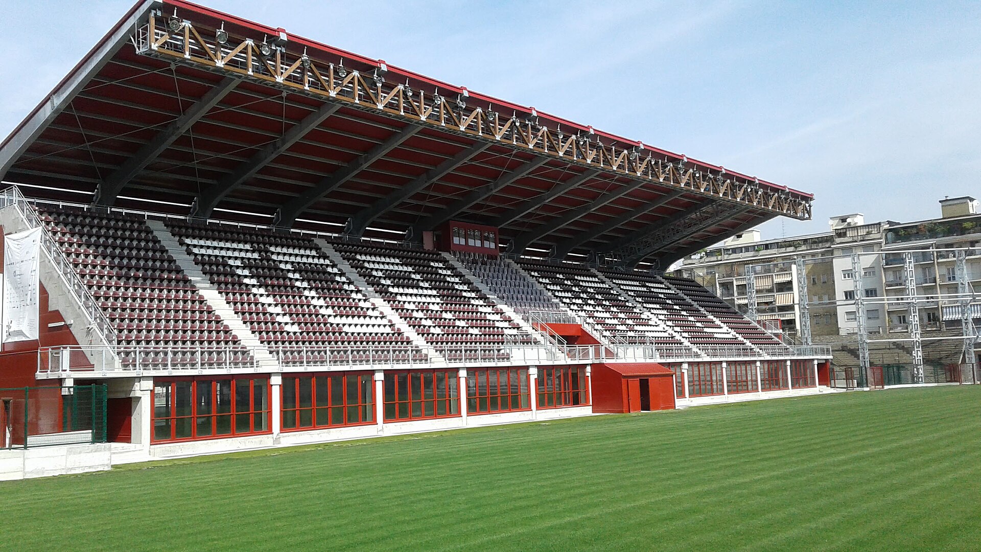 Internal view of Filadelfia sports centre in Turin