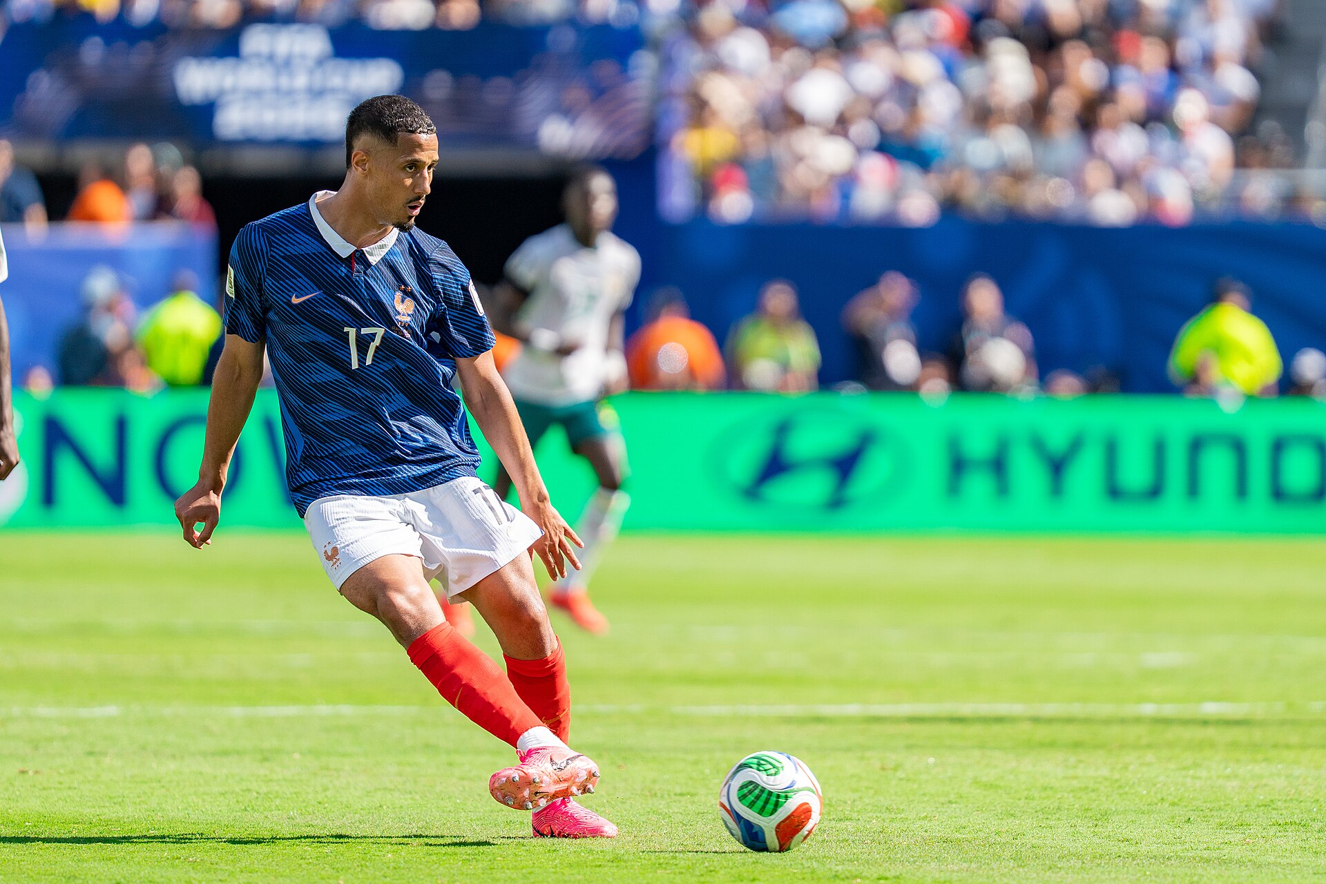 William Saliba during France v Senegal on 16 June 2026 at the 2026 FIFA World Cup at NY/NJ Stadium in East Rutherford, NJ