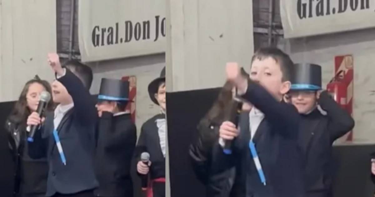 VIDEO. Un niño cerró el acto del 9 de Julio con una emotiva arenga para la Selección…