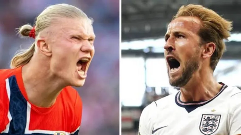 Haaland y Kane, una guerra de titanes en Noruega vs. Inglaterra