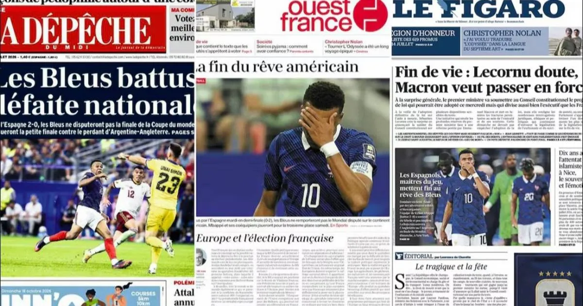 La prensa de Francia, lapidaria con su selección: "Atormentados" y "diminutos"