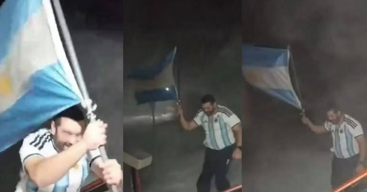 VIDEO. Locura en la Antártida: un hincha desafió los -30° en remera para festejar el…