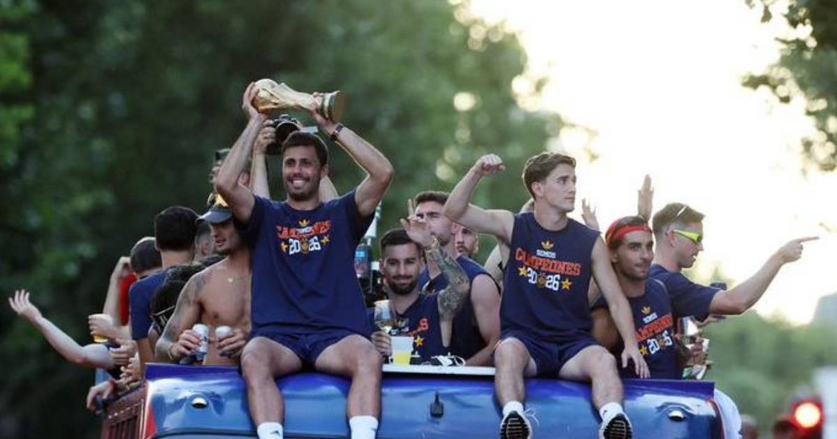 Fiesta inolvidable en Madrid para recibir a los Campeones del Mundo