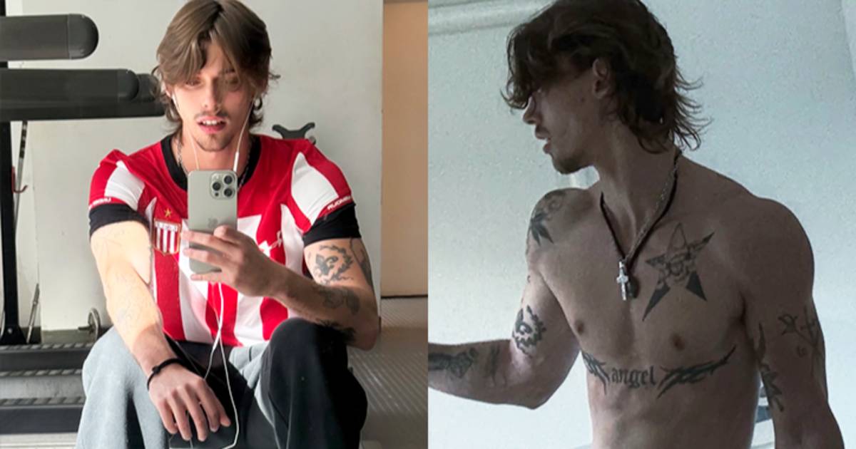 Felipe Fort sorprendió al posar con la camiseta de Estudiantes