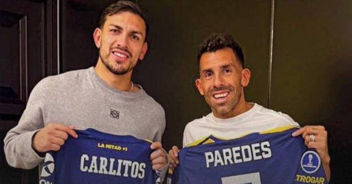 Carlos Tévez y Leandro Paredes se juntaron para una foto bien Xeneize