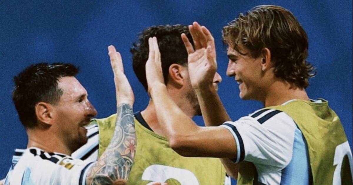 "Gracias por enseñarnos a seguir luchando": la despedida de Nico Paz a Messi tras su…