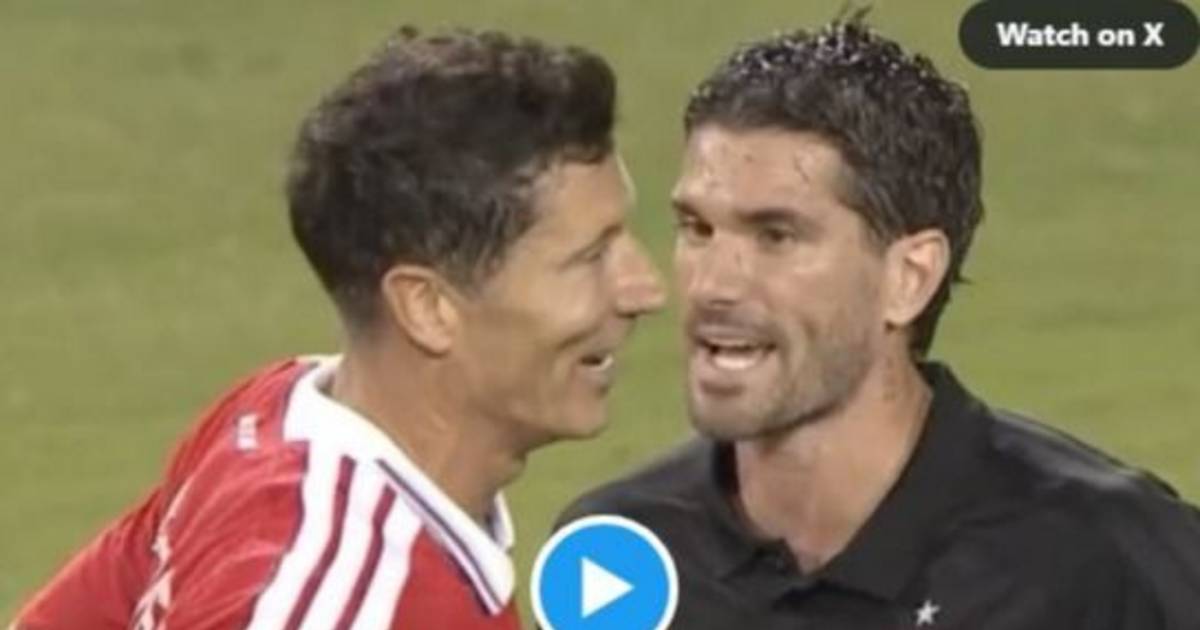 Feroz encontronazo entre De Paul y Lewandowski: ¿qué le dijo el Motorcito?