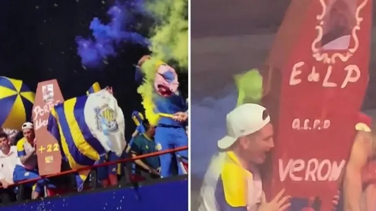 Denunciaron ante la Justicia el festejo de Central con los ataúdes de Verón y el Pincha