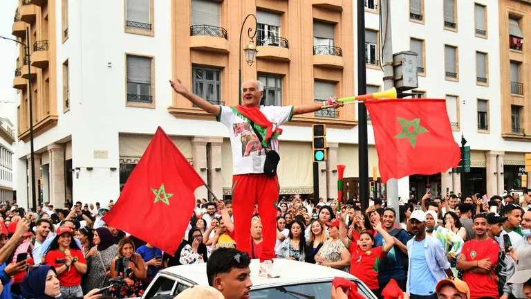En Marruecos, festejaron el pase a cuartos de final